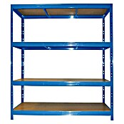 Regalux Metall-Schwerlastregal XXL (60 x 160 x 180 cm, Traglast: 350 kg/Boden, Stecken)