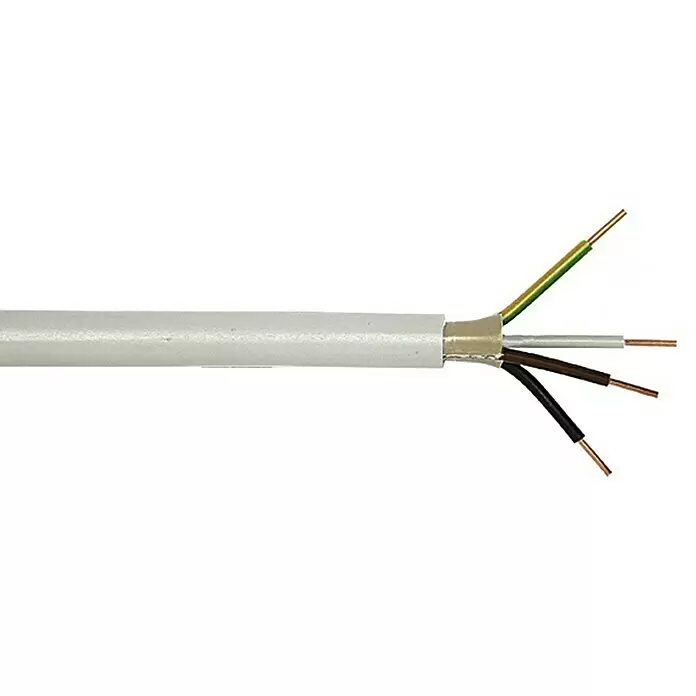 Mantelleitung NYM-J 4x1,5 mm² - Anzahl Adern: 4, 1,5 mm², 5 m - Detailaufnahme