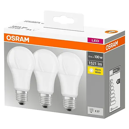 Osram LED-Lampen-Set Glühlampenform E27 matt