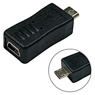 Metronic Adaptador USB mini USB / micro USB (Negro)