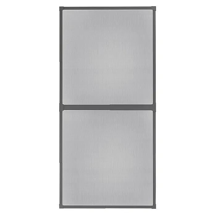 Tesa Puerta con protección contra insectos Falt - Antracita, Montaje de la mosquitera: Pinzas - Primer plano de un absorbente de sonido rectangular gris de dos partes para mejorar la acústica de la habitación.