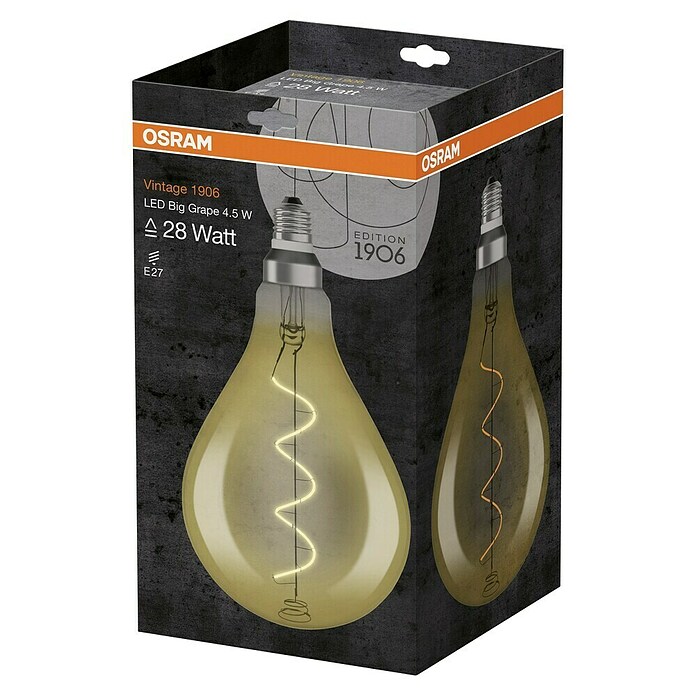 Osram LED žarulja  (E27, Bez prigušivanja, Topla bijela, 300 lm, 4 W, Boja: Zlatne boje, Kruškolikog oblika) | BAUHAUS