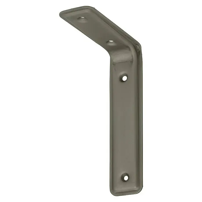 Stabilit Piconect-Winkel160 x 40 x 105 mm, Belastbarkeit: 65 kg, Stahlmatt - Metallregalwinkel in Grau mit Montagelöchern. Ideal für robuste Wandbefestigungen und zur Unterstützung von Regalböden.
