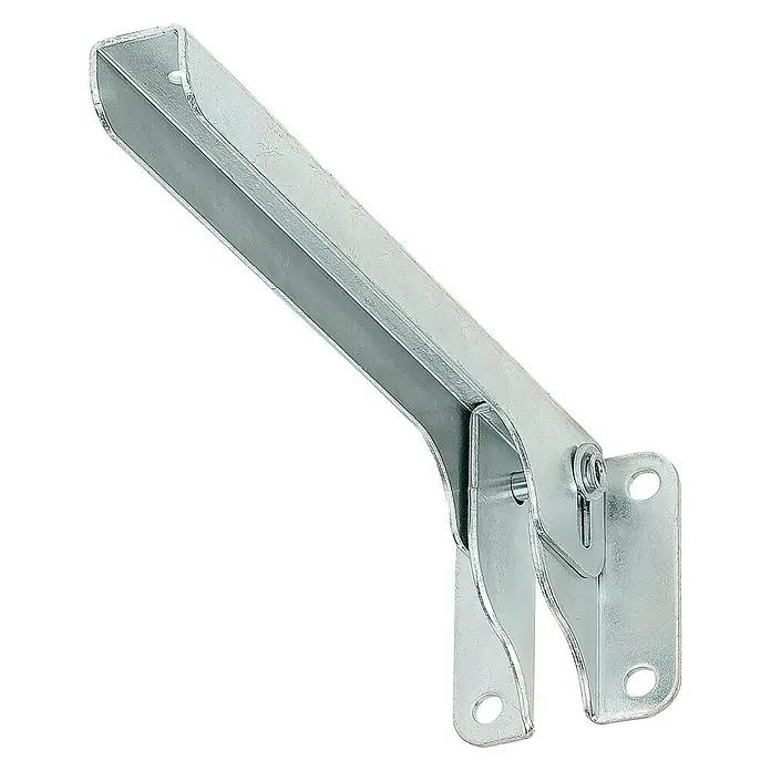 Stabilit Klappträger - L x B x H: 180 x 47 x 60 mm, Stahl, Verzinkt - Eine klappbare Regalhalterung aus Metall für flexible Wandregale. Ideal für platzsparende Lösungen und einfache Montage.