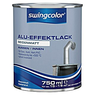 swingcolor Aluminium-Effektlack (Silberhell, 750 ml, Seidenmatt, Lösemittelbasiert)