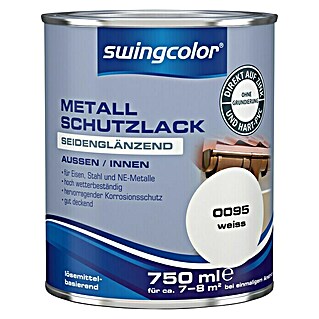 swingcolor Metall-Schutzlack (Weiß, 750 ml, Seidenglänzend)