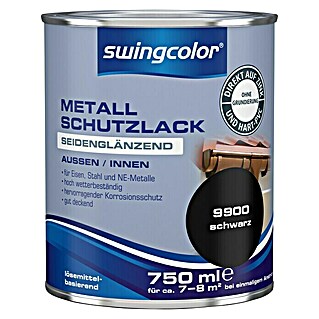 swingcolor Metall-Schutzlack (Schwarz, 750 ml, Seidenglänzend)