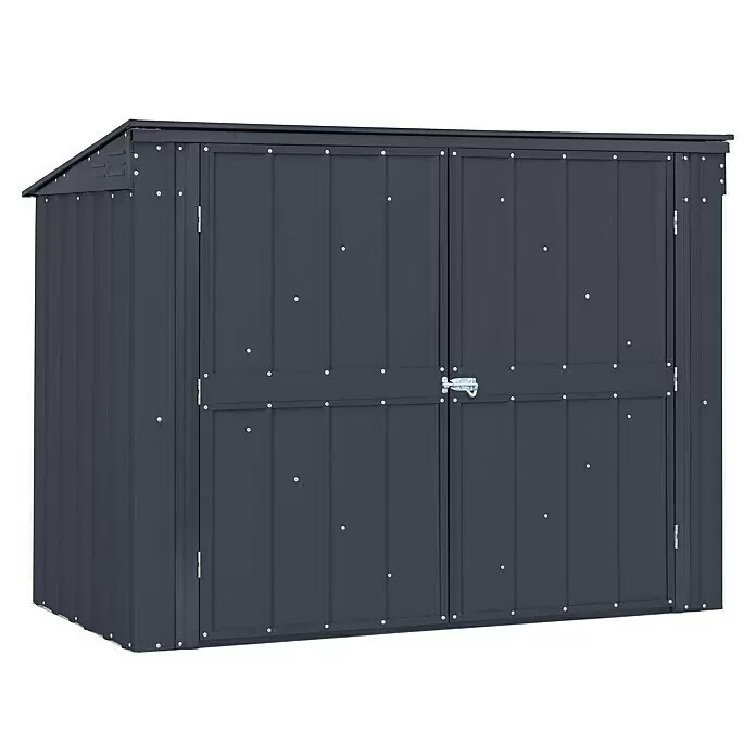 Globel Mülltonnenbox Easy - Stahl, Anthrazit, Geeignet für Anzahl Mülltonnen: 3 Stk., 1,62 m² - Diagonale Ansicht