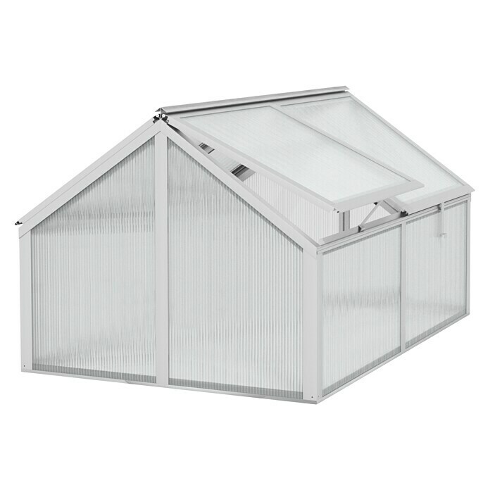 Vitavia Frühbeet Zola124,3 x 89 x 71,3 cm, Silber, Polycarbonat Diagonal View