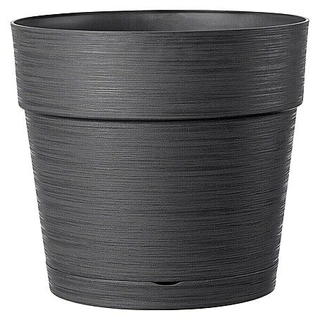 Deroma Save Pflanztopf Save (Außenmaß (Ø x H): 38 x 34,4 cm, Kunststoff, Anthrazit)
