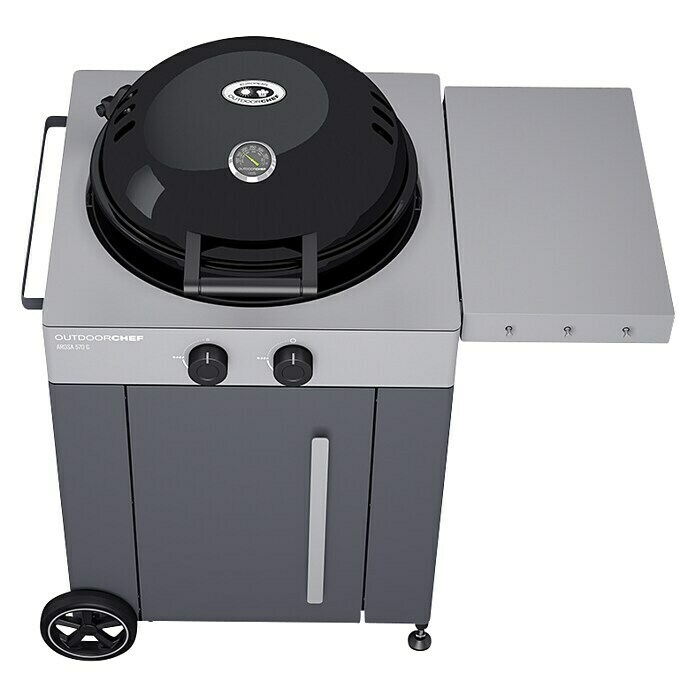 Outdoorchef Gasgrill Arosa 570 G Grey SteelGrau, Anzahl Brenner: 2, Hauptgrillfläche: Ø 54 cm, 9,5 kW View From Above