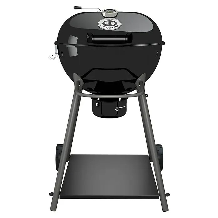 Outdoorchef Urban Line Kugelgrill Kensington 570 C - Durchmesser Grillfläche: 54 cm, Schwarz - Hier ist ein Bild von einem Outdoorchef Kugelgrill mit Untergestell, der sich ideal zum Grillen im Freien eignet.
