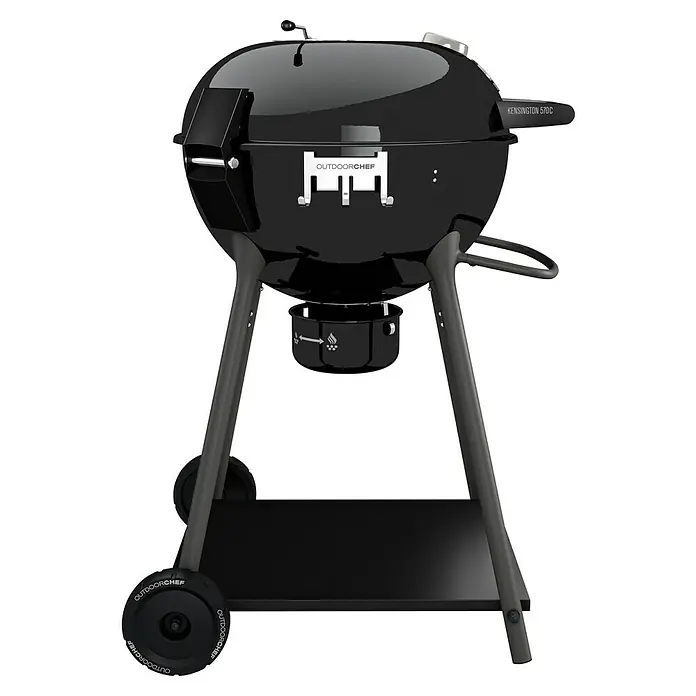 Outdoorchef Urban Line Kugelgrill Kensington 570 C - Durchmesser Grillfläche: 54 cm, Schwarz - Schwarzer Outdoorchef Kensington 570 C Kugelgrill mit Ablage und Rädern für den flexiblen Einsatz im Garten oder auf der Terrasse.