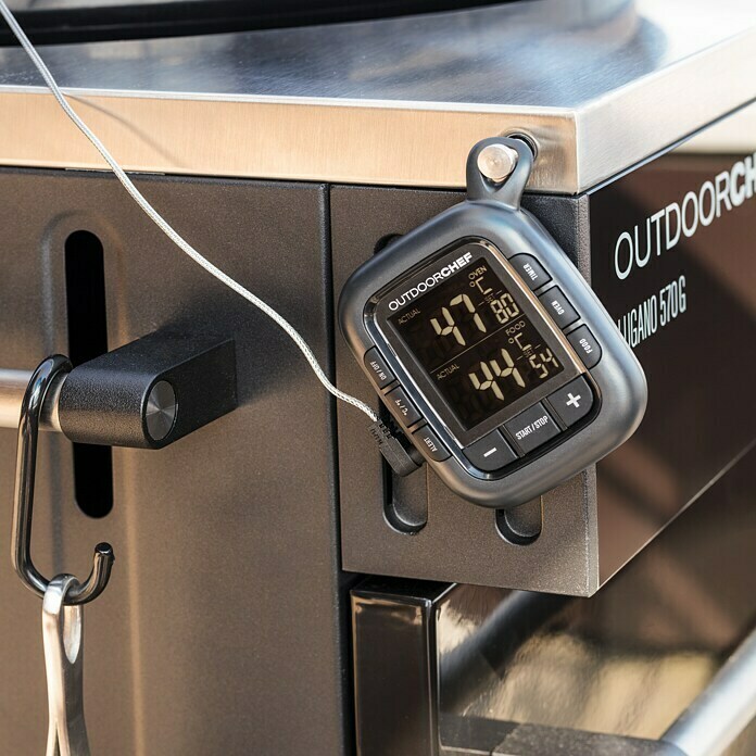 Outdoorchef Grill-Thermometer Gourmet CheckSchwarz, Batteriebetrieben Detail Shot