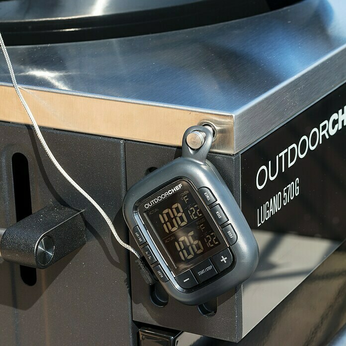 Outdoorchef Grill-Thermometer Gourmet CheckSchwarz, Batteriebetrieben Detail Shot