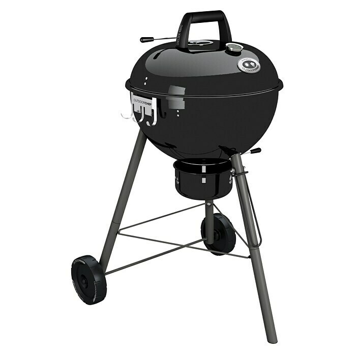 Outdoorchef Holzkohlegrill CHELSEA 480 CSchwarz, Hauptgrillfläche: Ø 45 cm Diagonal View