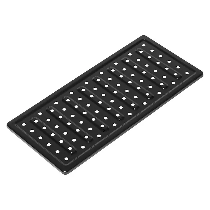 Outdoorchef Grillrost Gemüse DGS - L x B: 44 x 20,3 cm - Schwarze Abtropfschale mit Rillen und Löchern zur Trocknung von Geschirr und Besteck.
