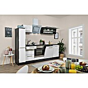 Respekta Premium Küchenzeile RP250EWCBO (Breite: 250 cm, Mit Elektrogeräten, Weiß Hochglanz)