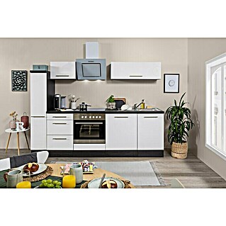 Respekta Premium Küchenzeile RP250EWCBO (Breite: 250 cm, Weiß, Mit Elektrogeräten)