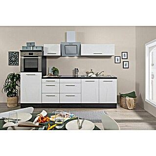 Respekta Premium Küchenzeile RP270HEWBO (Breite: 270 cm, Weiß, Mit Elektrogeräten)