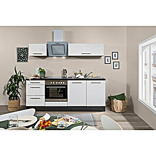 Respekta Premium Küchenzeile RP210EWCBO (Breite: 210 cm, Weiß, Mit Elektrogeräten)