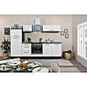 Respekta Premium Küchenzeile RP270EWCBO (Breite: 270 cm, Mit Elektrogeräten, Weiß Hochglanz)