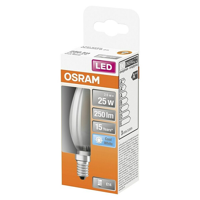 Osram Retrofit LED-Lampe CLB25 (E14, Nicht Dimmbar, Kaltweiß, 250 lm, 2,5 W) | BAUHAUS