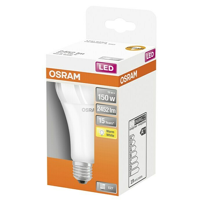 Osram Star Ledlamp Classic A 150 (E27, Niet dimbaar, Warm wit, 2.452 lm, 19 W) | BAUHAUS