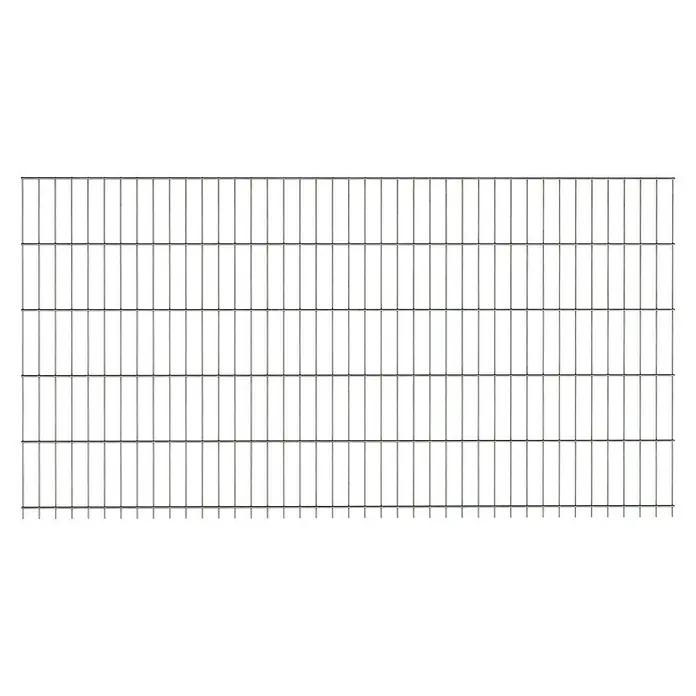 Mattenzaun Small - 200 x 83 cm, Silber - Metallgitter mit rechteckigen Öffnungen, ideal für verschiedene Anwendungen im Bau- und Industriebereich. Robust und langlebig.