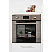 Respekta Premium Küchenzeile RP300HWGBO (Breite: 300 cm, Mit Elektrogeräten, Grau Hochglanz)