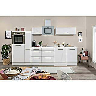 Respekta Premium Küchenzeile RP310HWWBO (Breite: 310 cm, Weiß, Mit Elektrogeräten)