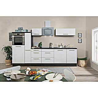 Respekta Premium Küchenzeile RP310HEWBO (Breite: 310 cm, Weiß, Mit Elektrogeräten)
