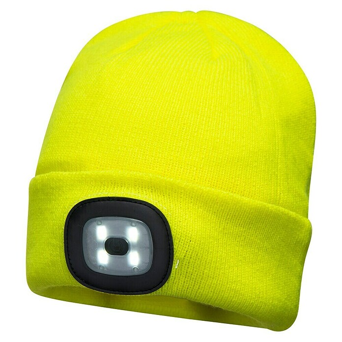 Cappello di lana con LED giallo