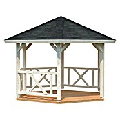 Palmako Carpa para exterior (Diámetro: 3,37 m, Abeto rojo, Altura de caballete: 3,13 m)
