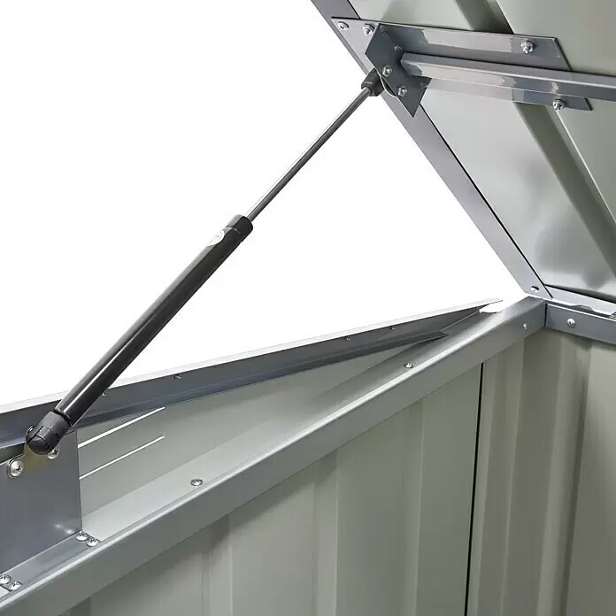 Globel Mülltonnenbox Easy - Stahl, Anthrazit, Geeignet für Anzahl Mülltonnen: 3 Stk., 1,62 m² - Detailaufnahme