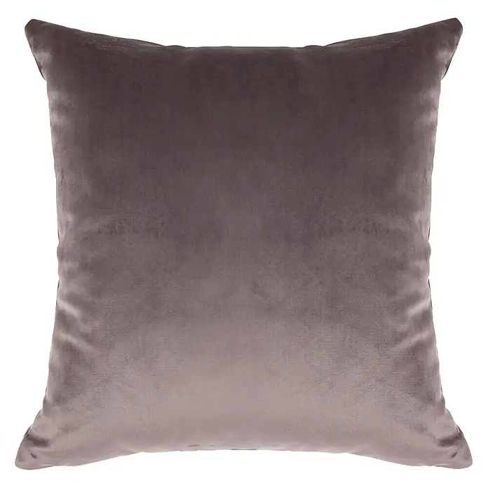 Cojín Velvet - 60 x 60 cm, Textil, Gris - Cojín cuadrado en un tono malva apagado, ideal para un toque de elegancia. Textura de terciopelo lujosa para un aspecto sofisticado.