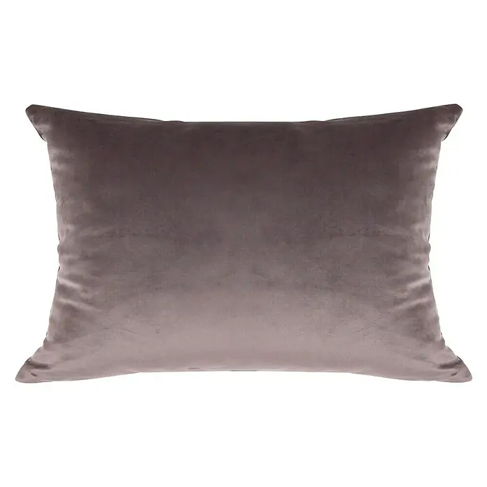 Cojín Velvet - 50 x 30 cm, Textil, Gris, Rectangular - Elegante cojín decorativo rectangular en suave lila. El cojín está hecho de suave terciopelo y añade un toque de elegancia a cualquier habitación.