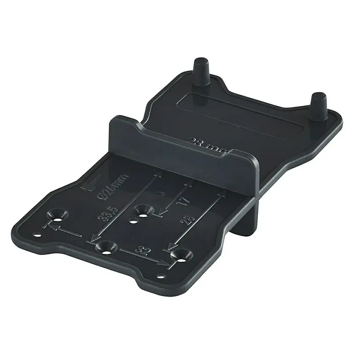 Wolfcraft Set de brocas Forstner - 2 pzs., Diámetro vástago: 10 mm - Plantilla de perforación negra con marcas precisas para agujeros exactos, ideal para bricolaje y manualidades.