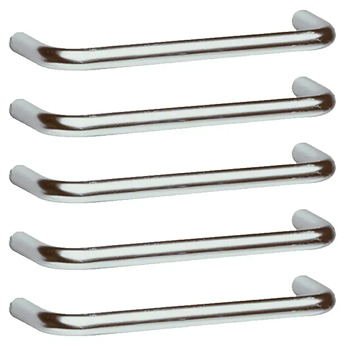 Tirador para muebles Look - Largo: 128 mm, Acero inoxidable - Toallero cromado para baño. Diseño moderno con cinco barras que proporciona un amplio espacio para toallas.