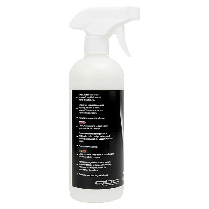Limpia salpicaderos MOT50004 - 500 ml - Imagen de un ABC Car Cleaner para la limpieza de superficies de plástico en el coche. Protege del polvo y deja una fragancia fresca.