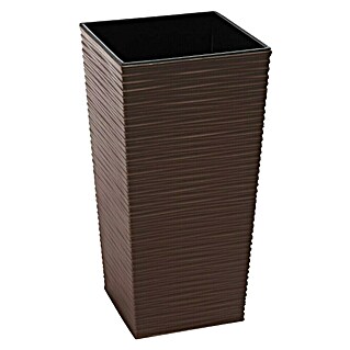 Oglati stebrasti cvetlični lonec (Plastika, Š x V: 30 x 57 cm)