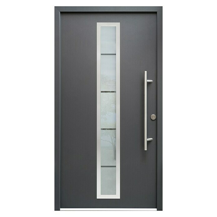 Splendoor Haustür Thermodoor PLUS SP70A110 x 210 cm, DIN Anschlag: Rechts, Anthrazit Front View