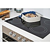 Respekta Premium Composición de cocina (Ancho: 310 cm, Con dispositivos eléctricos, Negro de alto brillo)
