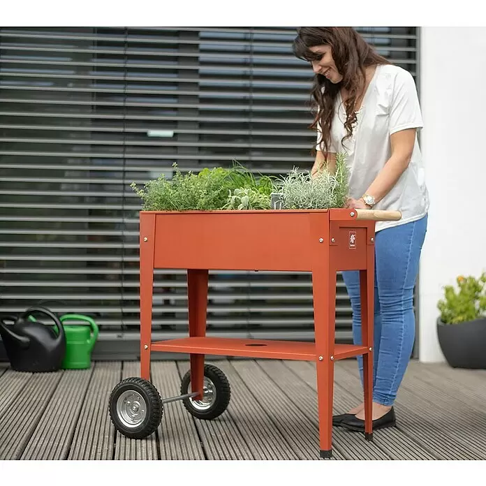 Herstera Garden Kräuterhochbeet Urban - L x B x H: 85 x 50 x 80 cm, Rost - Anwendungsbeispiel