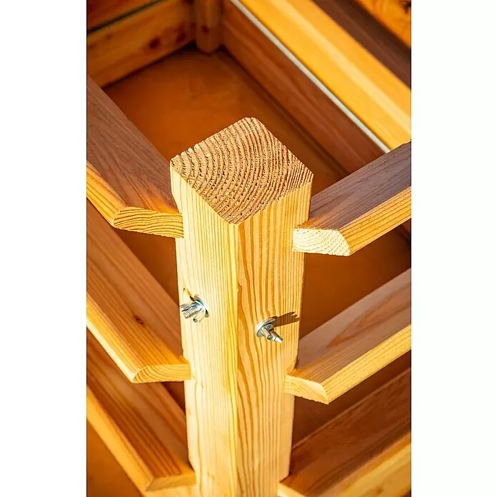 Westmann Hochbeet Premium XL - 90 x 65 x 73 cm, Holz, Natur - Detailaufnahme