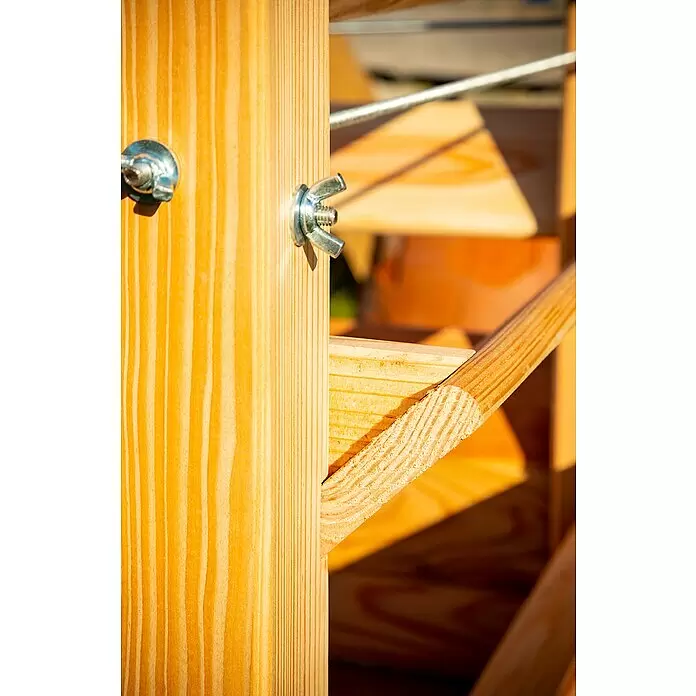 Westmann Hochbeet Premium L - 65 x 65 x 73 cm, Holz, Natur - Detailaufnahme