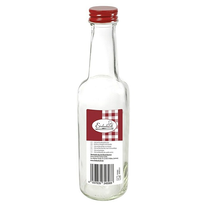 Bottiglia di vetro con tappo a vite 250 ml
