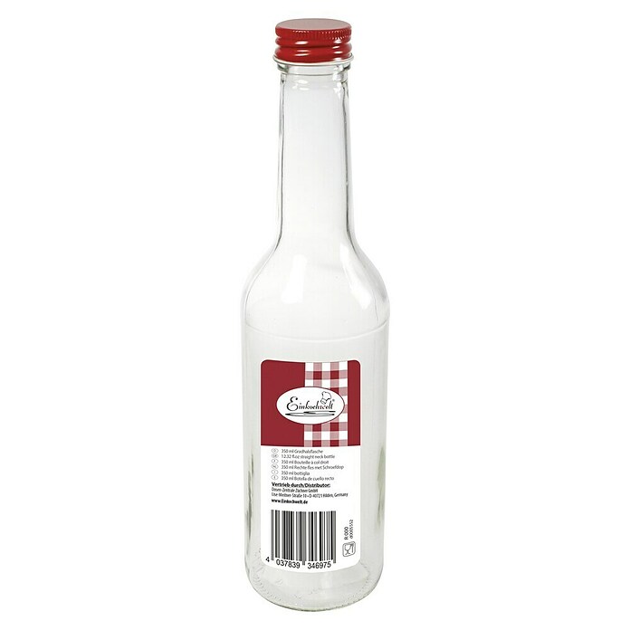 Bottiglia di vetro con tappo a vite 350 ml