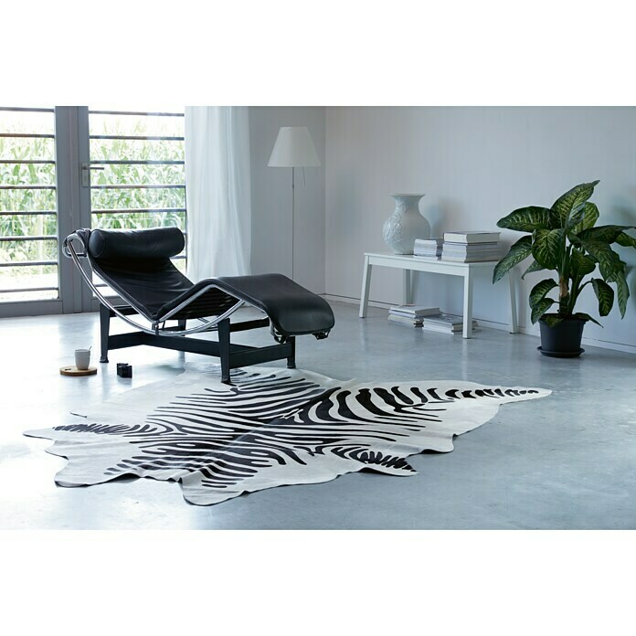 Esbeco Alfombra de piel de vaca (Marrón/Blanco, Superficie aprox.: 3 m² - 4 m²)