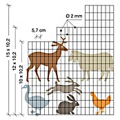 H+S Zauntechnik Drahtgeflecht Kulturschutzzaun C20 (L x H: 25 x 1,22 m, Silber, Verzinkt) | BAUHAUS